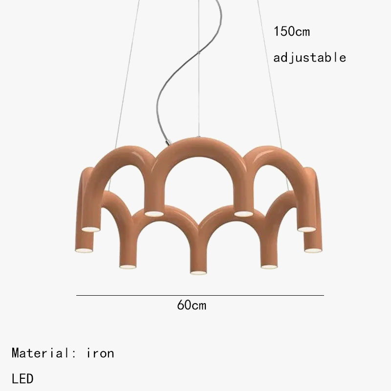 plafonnier led suspendu en métal style moderne avec cordon réglable