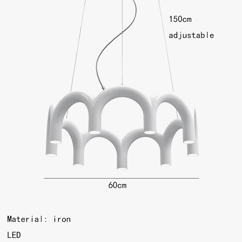 plafonnier led suspendu en métal style moderne avec cordon réglable