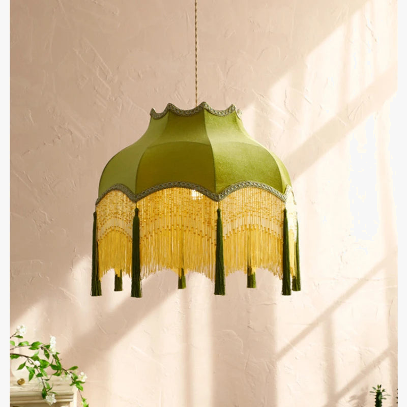 plafonnier led suspendu rétro avec pampilles pour intérieur élégant