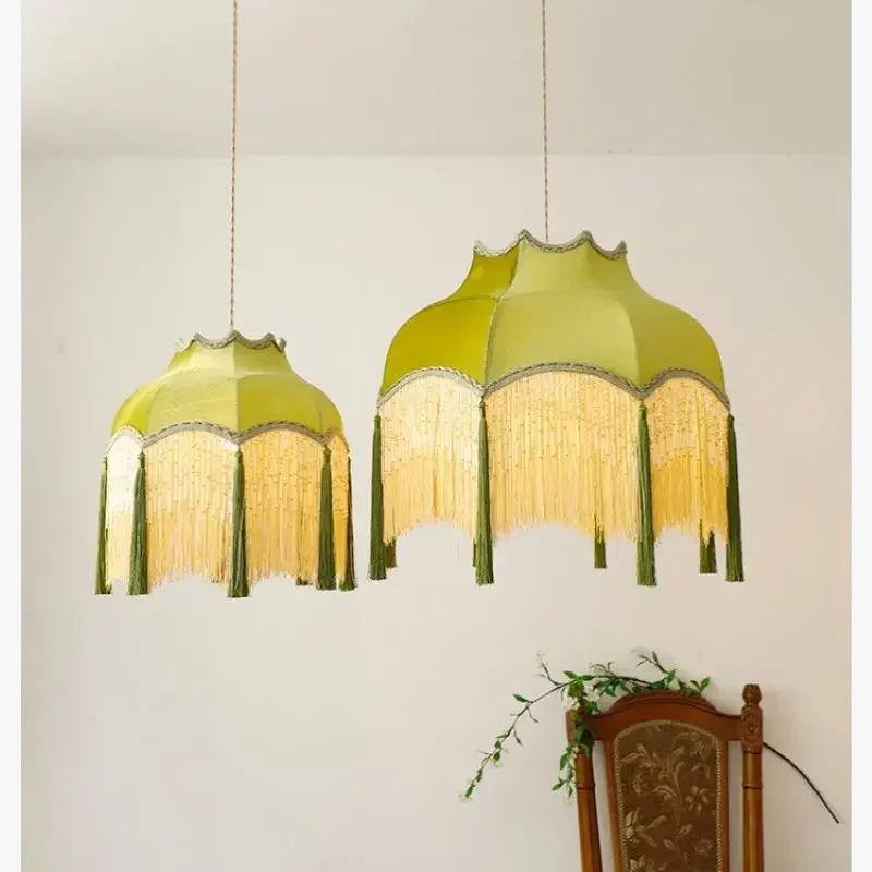 plafonnier led suspendu rétro avec pampilles pour intérieur élégant