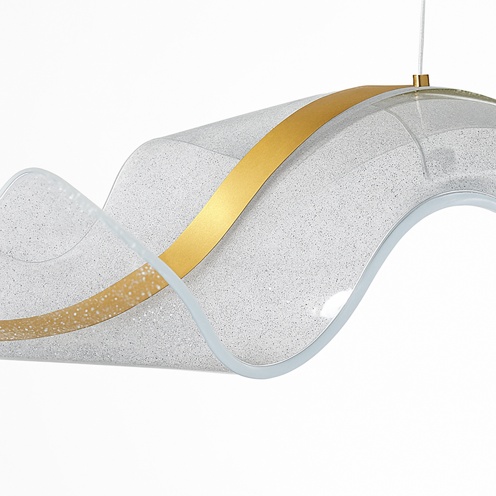 plafonnier led suspendu style art déco en fil acrylique réglable