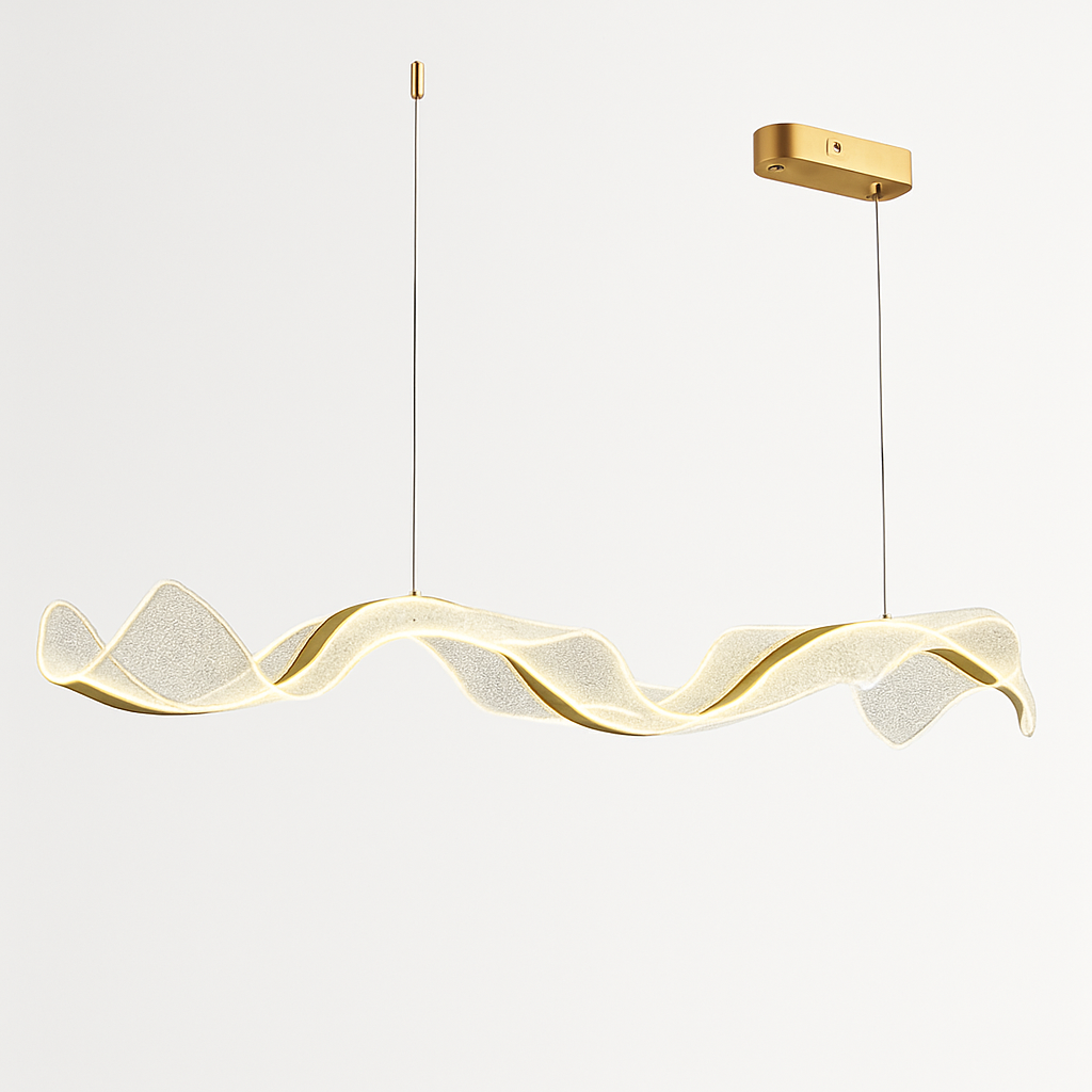 plafonnier led suspendu style art déco en fil acrylique réglable