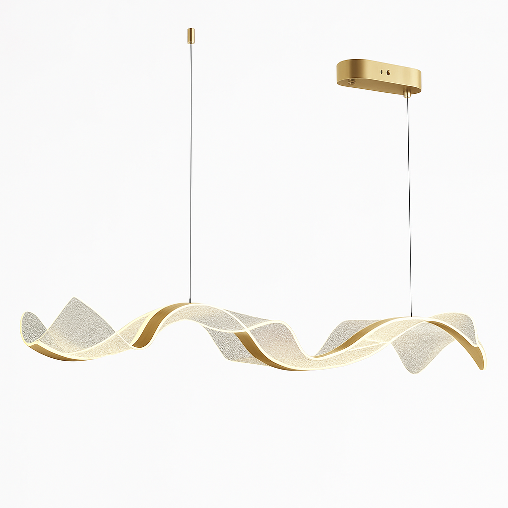 plafonnier led suspendu style art déco en fil acrylique réglable