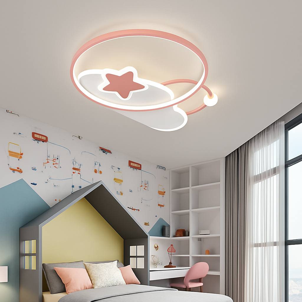 plafonnier led étoile lumineux décoratif chambre enfant dessin animé