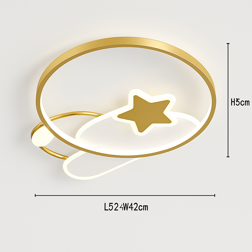plafonnier led étoile lumineux décoratif chambre enfant dessin animé