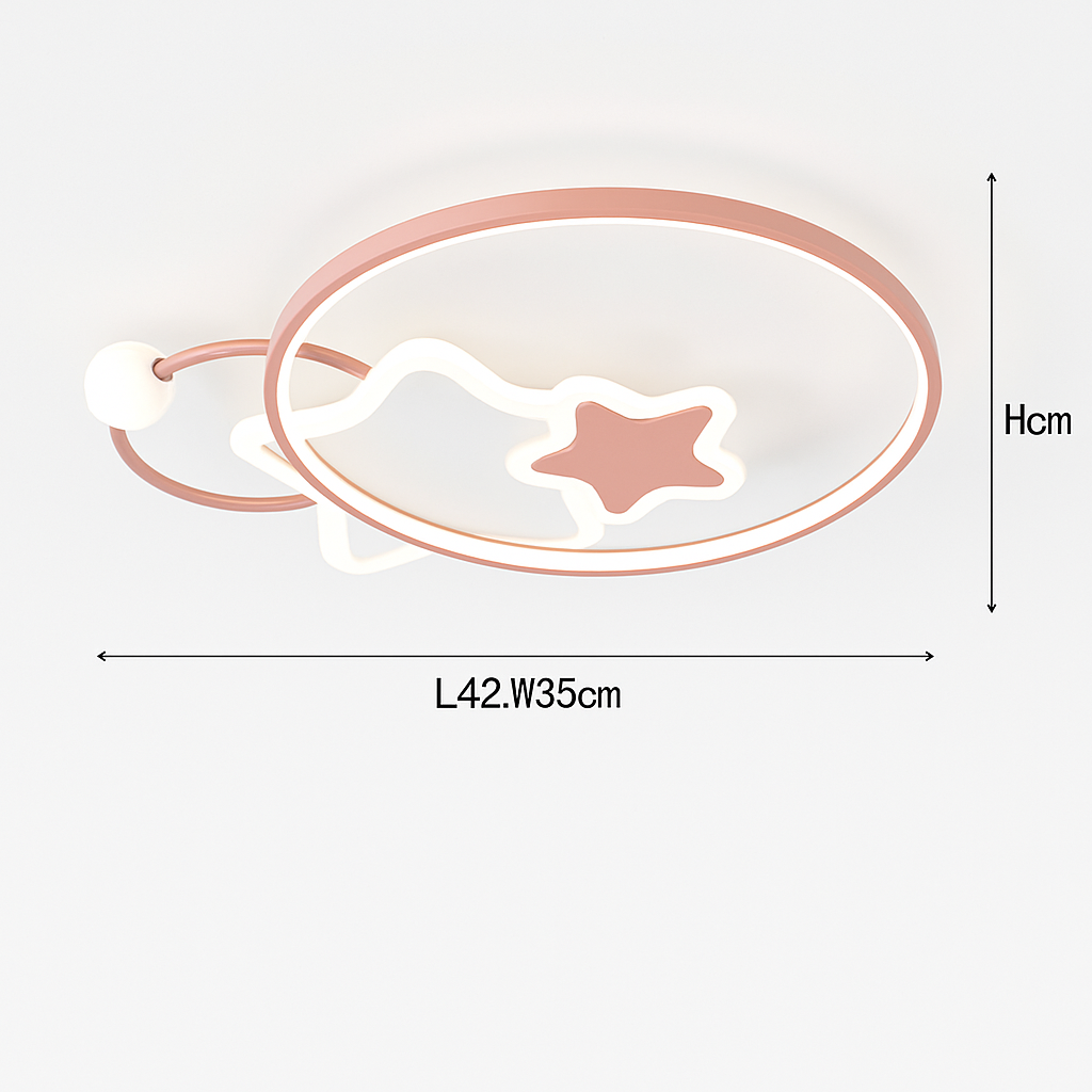 plafonnier led étoile lumineux décoratif chambre enfant dessin animé