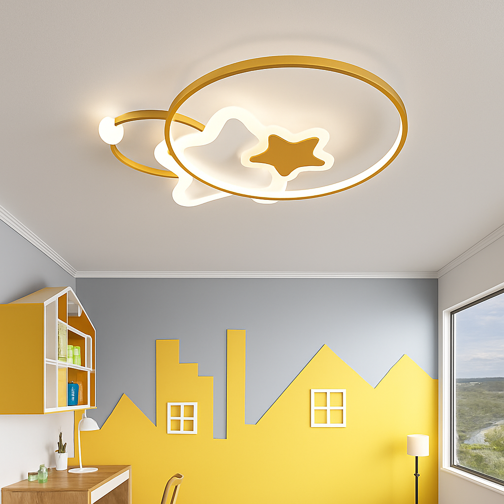 plafonnier led étoile lumineux décoratif chambre enfant dessin animé
