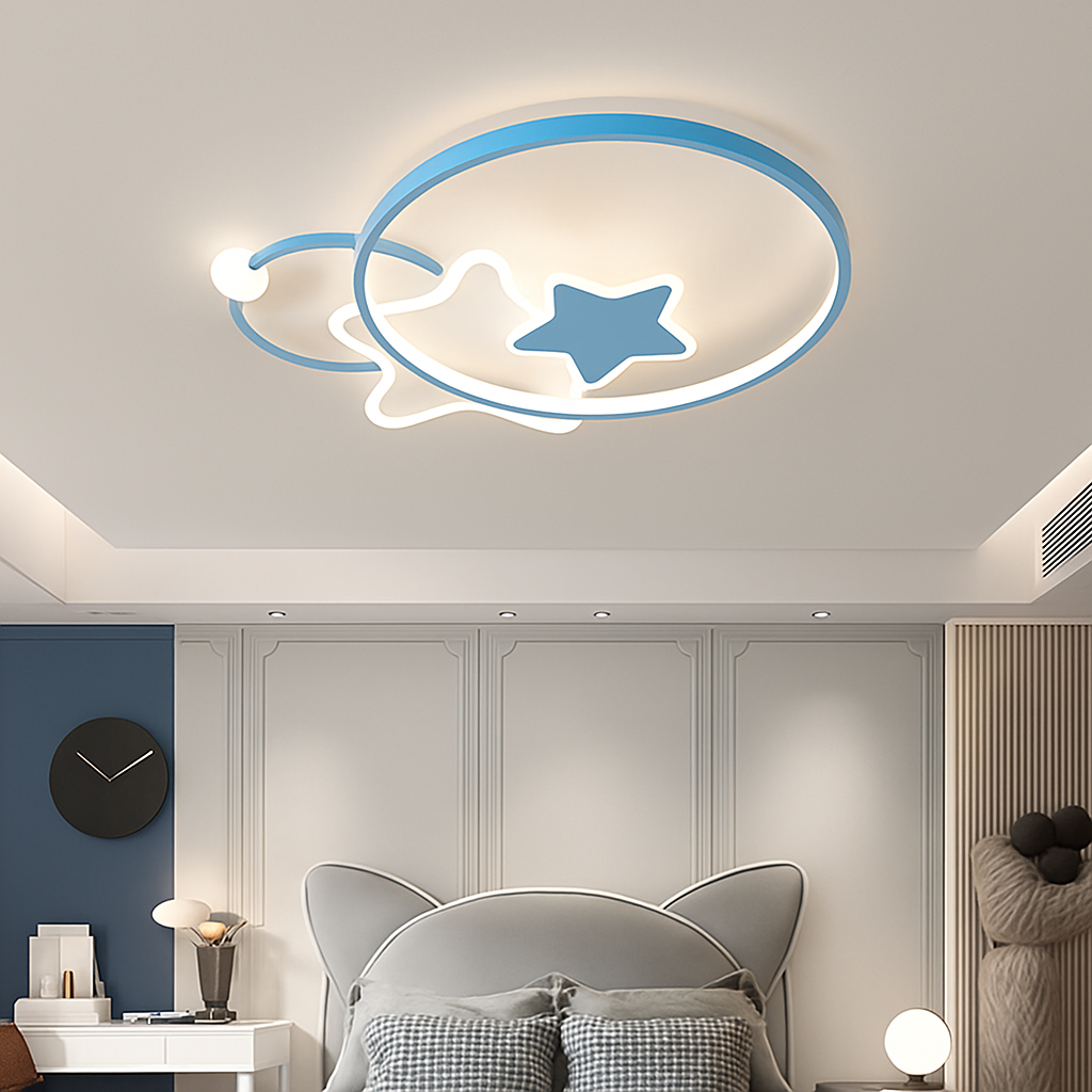 plafonnier led étoile lumineux décoratif chambre enfant dessin animé