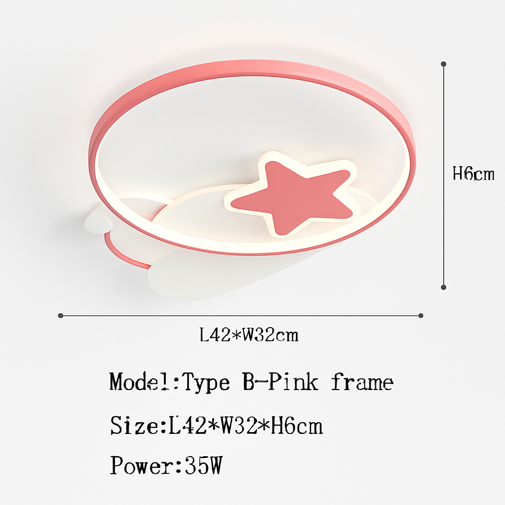 plafonnier led étoile lumineux décoratif chambre enfant dessin animé