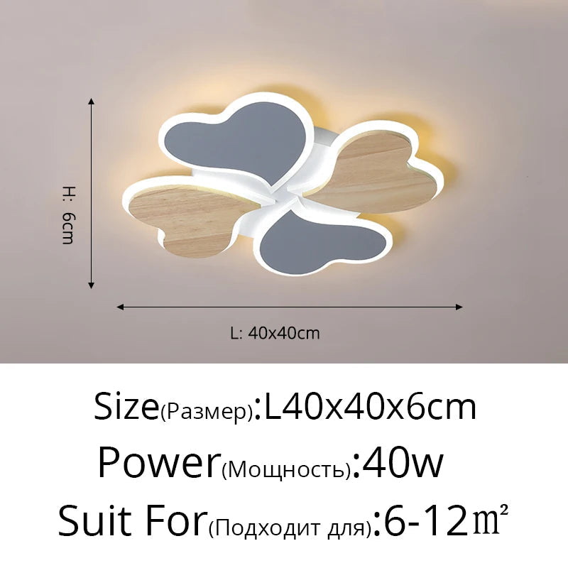 plafonnier led trèfle à quatre feuilles éclairage intérieur monté