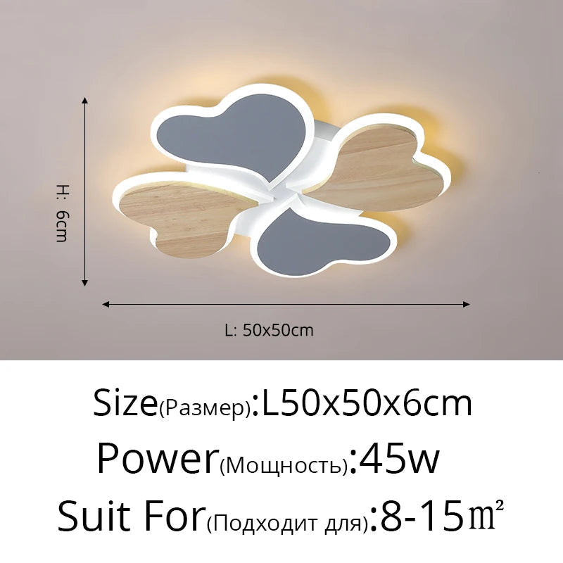 plafonnier led trèfle à quatre feuilles éclairage intérieur monté