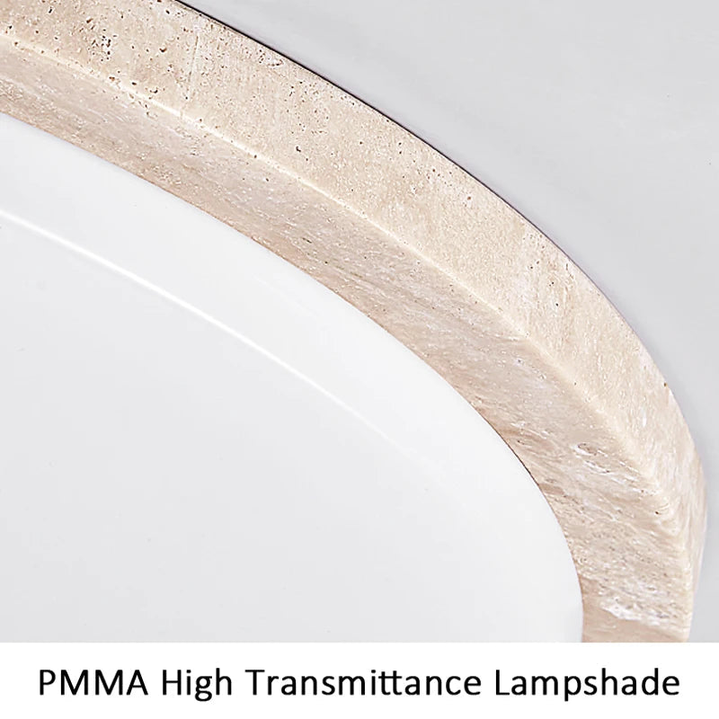 plafonnier led travertin crème modernité décoratif plafond salon restaurant