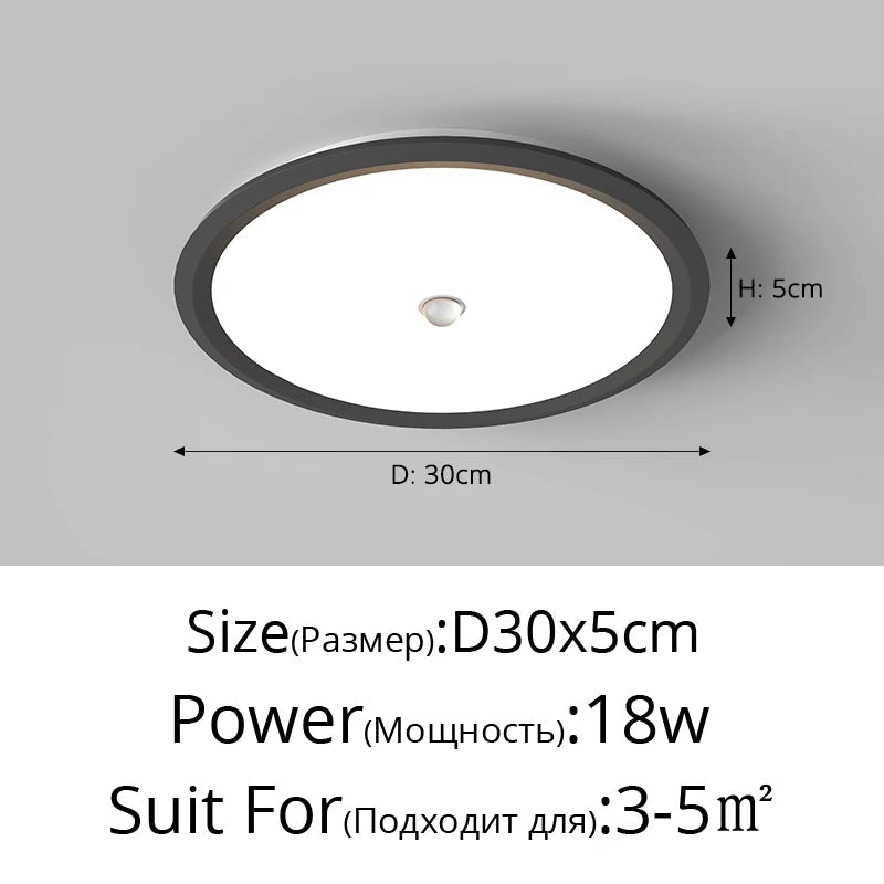 plafonnier led ultra-mince avec capteur de corps humain