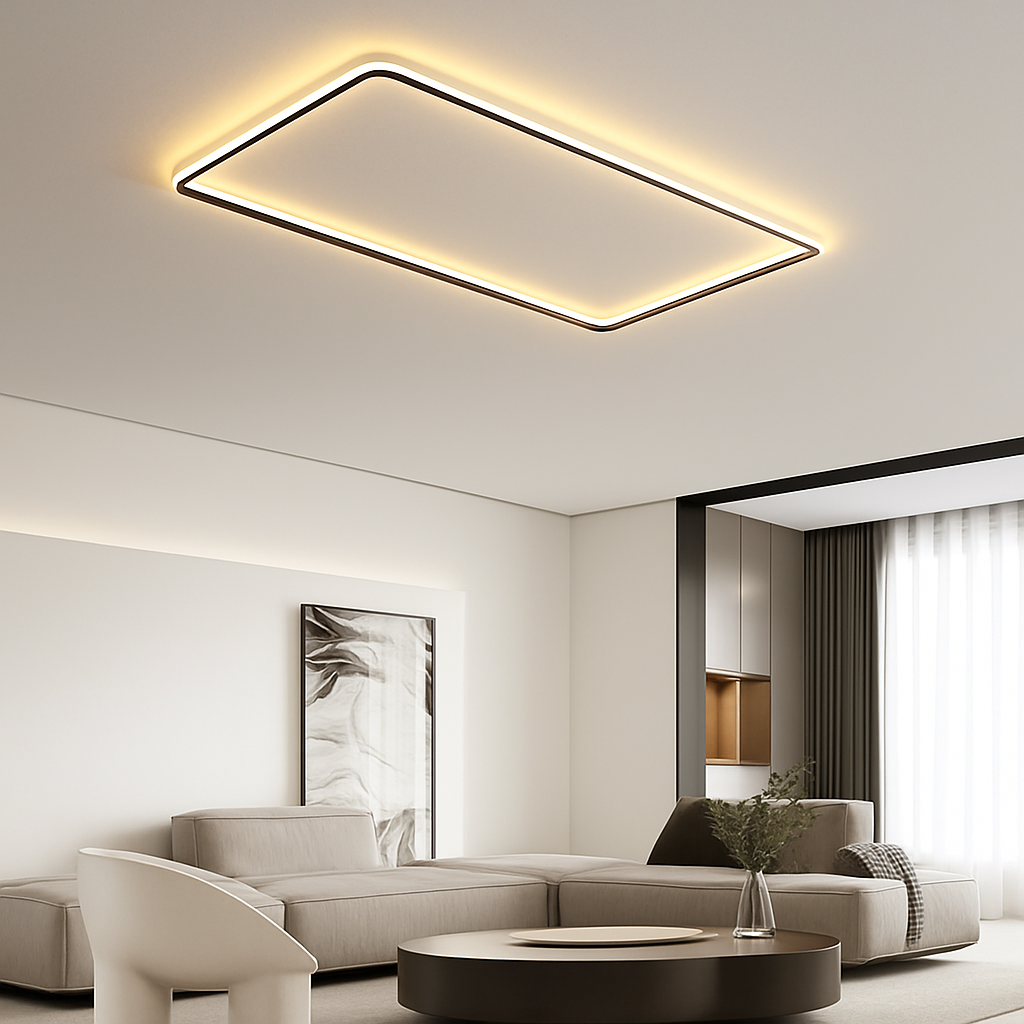 plafonnier led ultra-mince design moderne intensité réglable luminaire décoratif