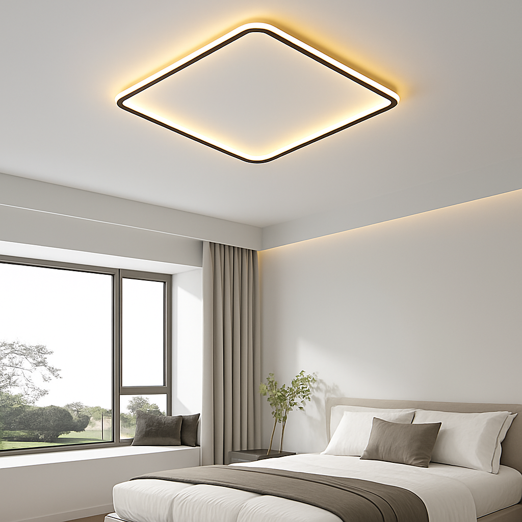 plafonnier led ultra-mince design moderne intensité réglable luminaire décoratif