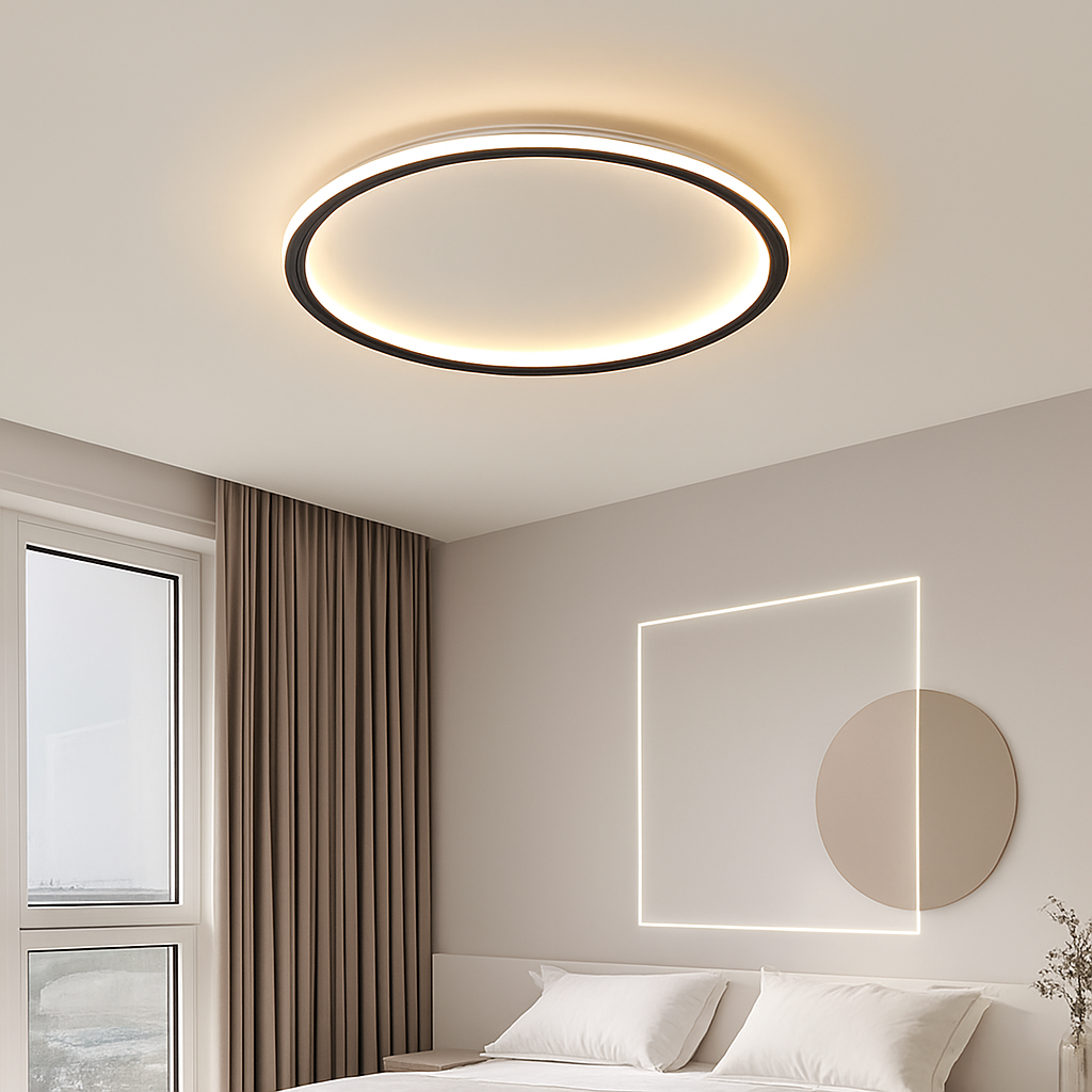 plafonnier led ultra-mince design moderne intensité réglable luminaire décoratif