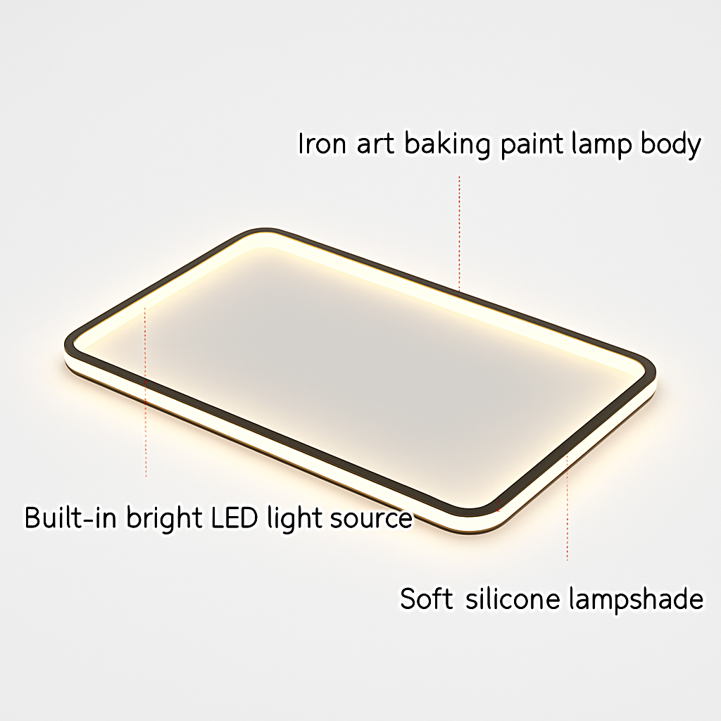 plafonnier led ultra-mince design moderne intensité réglable luminaire décoratif