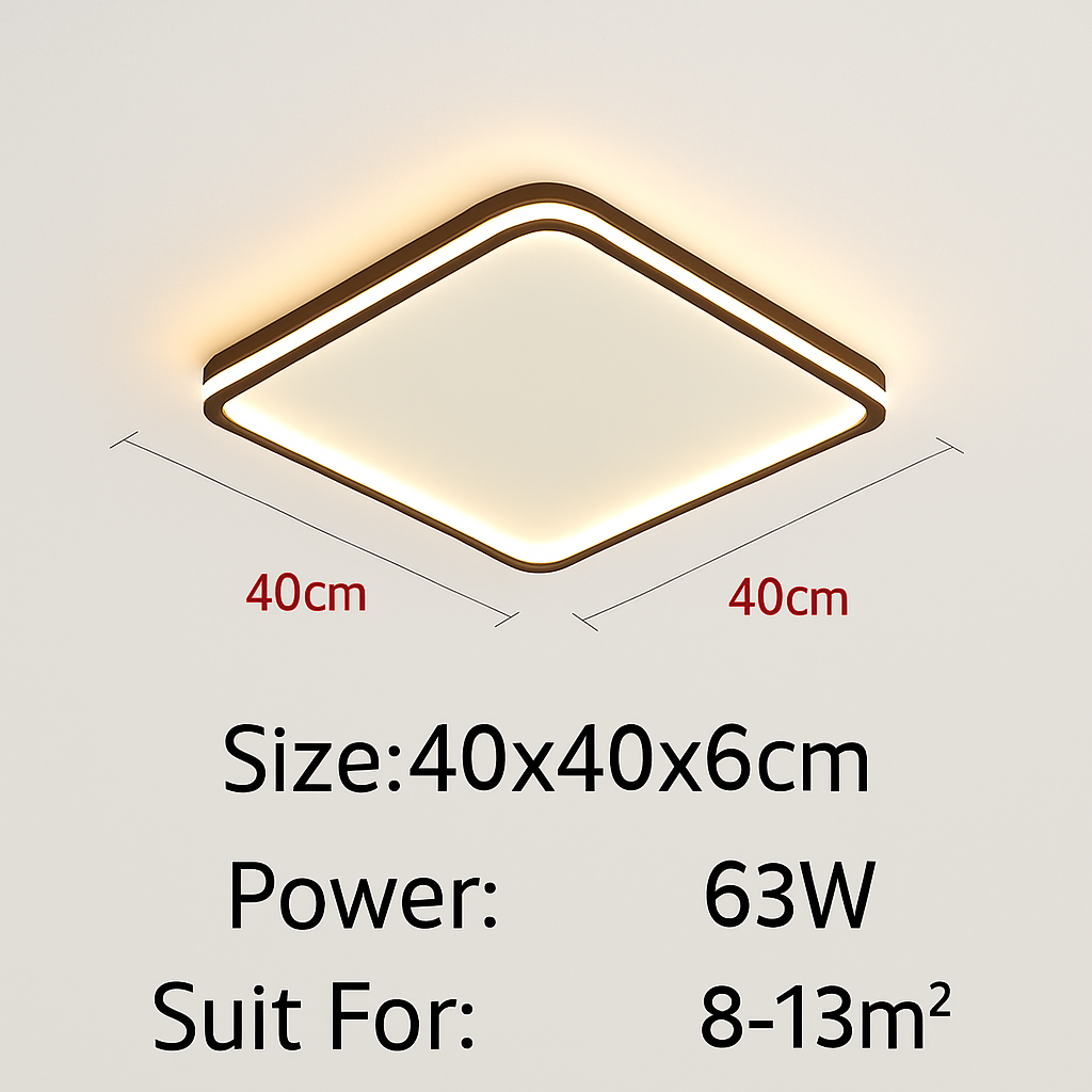 plafonnier led ultra-mince design moderne intensité réglable luminaire décoratif