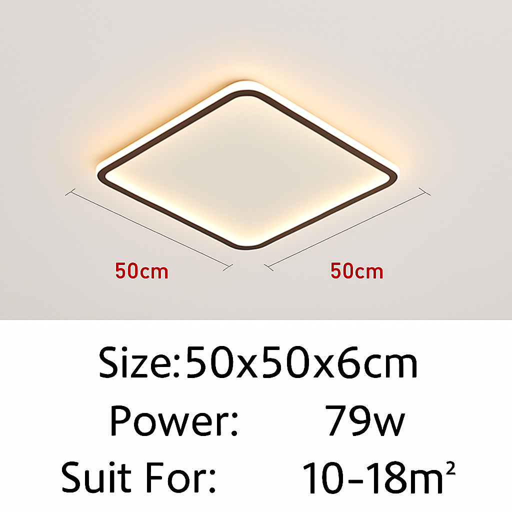 plafonnier led ultra-mince design moderne intensité réglable luminaire décoratif