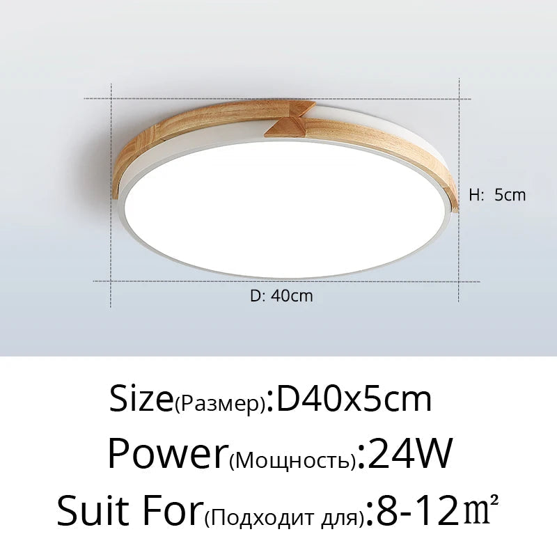 plafonnier led ultra-mince design nordique décoratif encastré