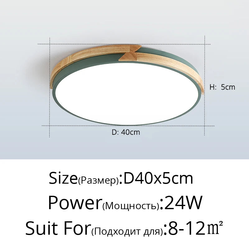 plafonnier led ultra-mince design nordique décoratif encastré