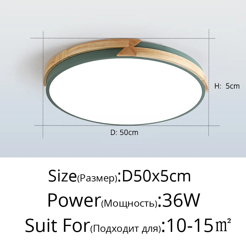 plafonnier led ultra-mince design nordique décoratif encastré