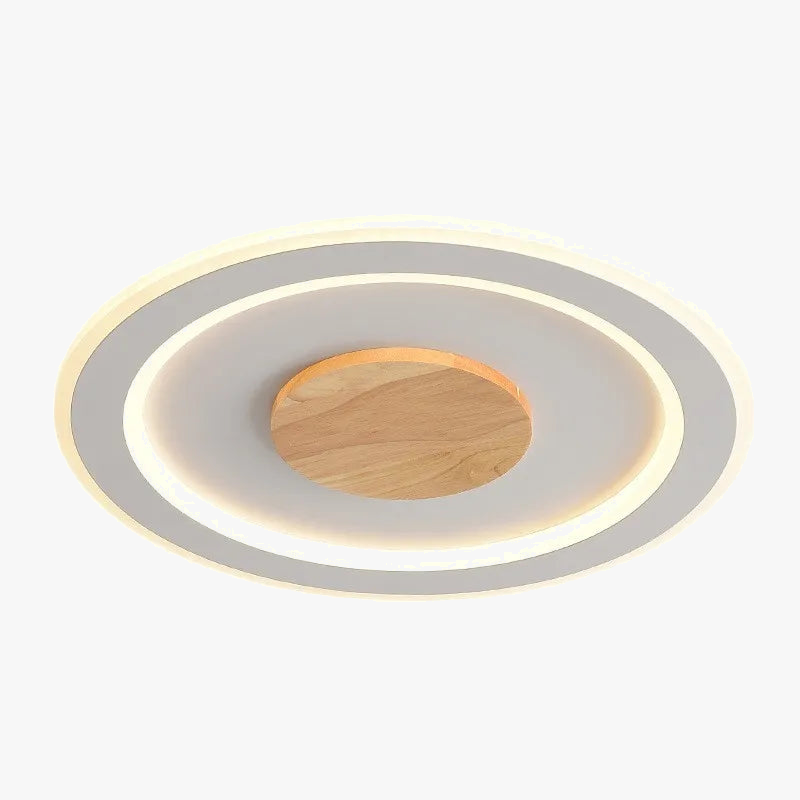 plafonnier led ultra-mince en bois massif design nordique moderne