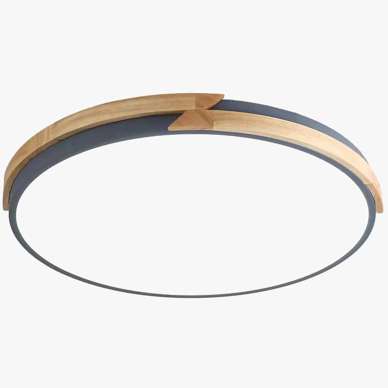plafonnier led ultra-mince à intensité variable en bois