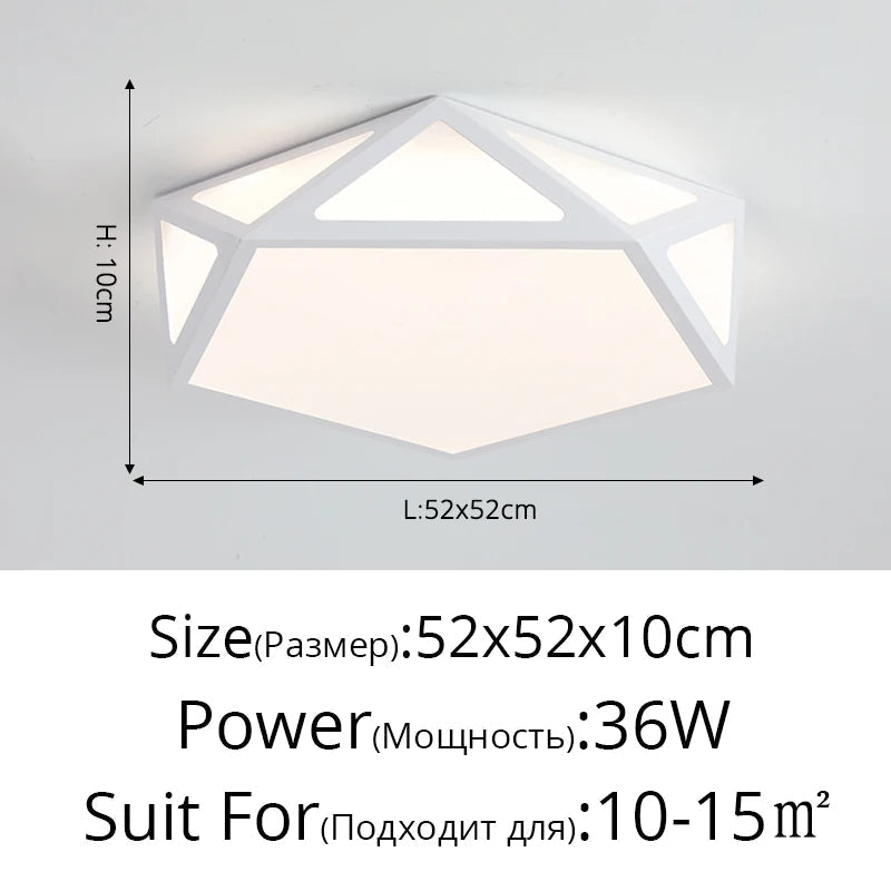 plafonnier led ultra-mince moderne géométrique simple et créatif