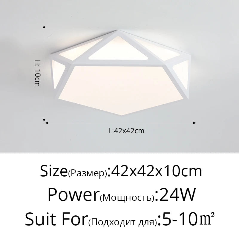 plafonnier led ultra-mince moderne géométrique simple et créatif