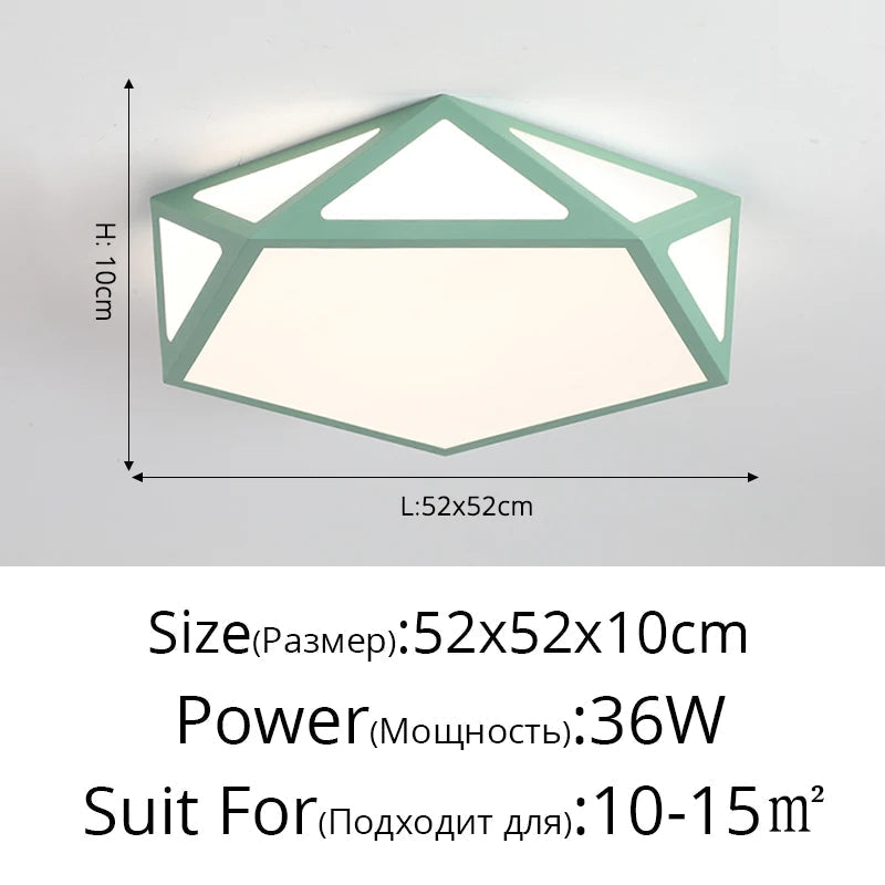 plafonnier led ultra-mince moderne géométrique simple et créatif