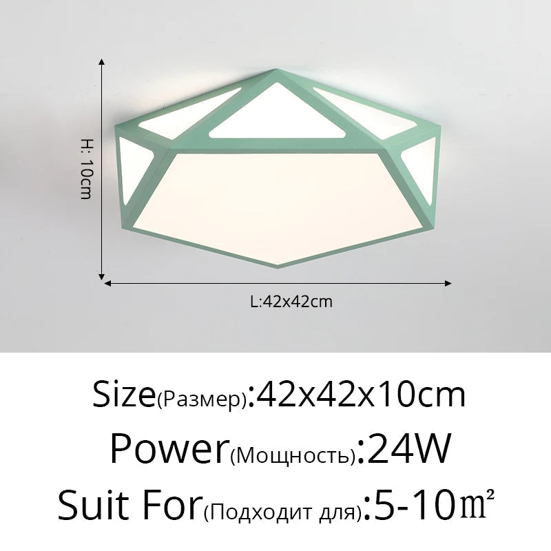 plafonnier led ultra-mince moderne géométrique simple et créatif