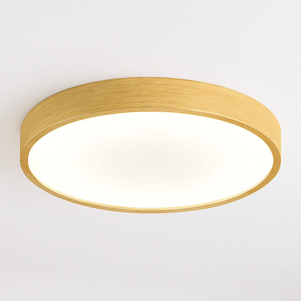 plafonnier led ultra-mince moderne grain de bois décoratif