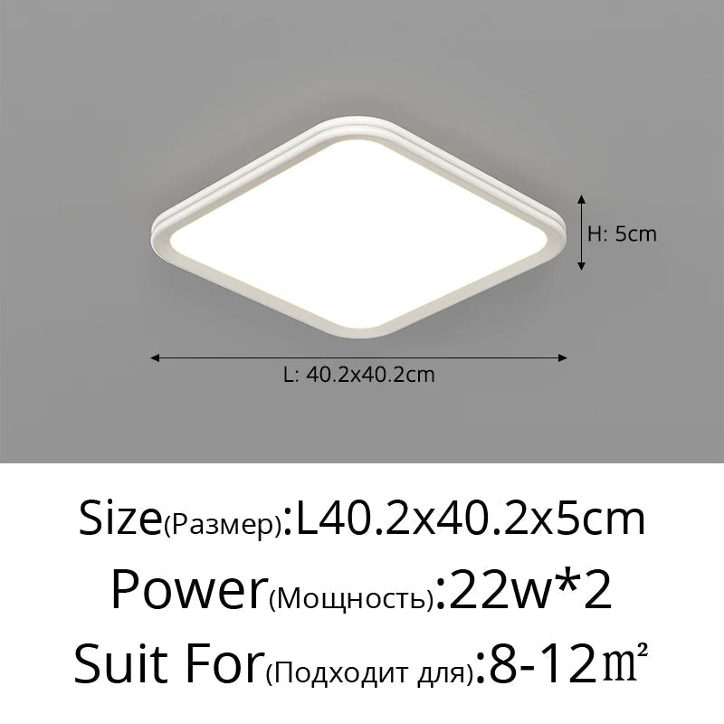 plafonnier led ultra mince moderne à quatre grilles décoratif intérieur