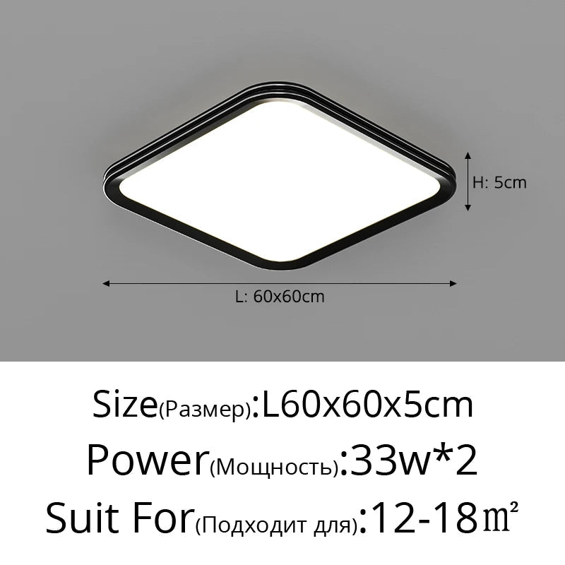 plafonnier led ultra mince moderne à quatre grilles décoratif intérieur