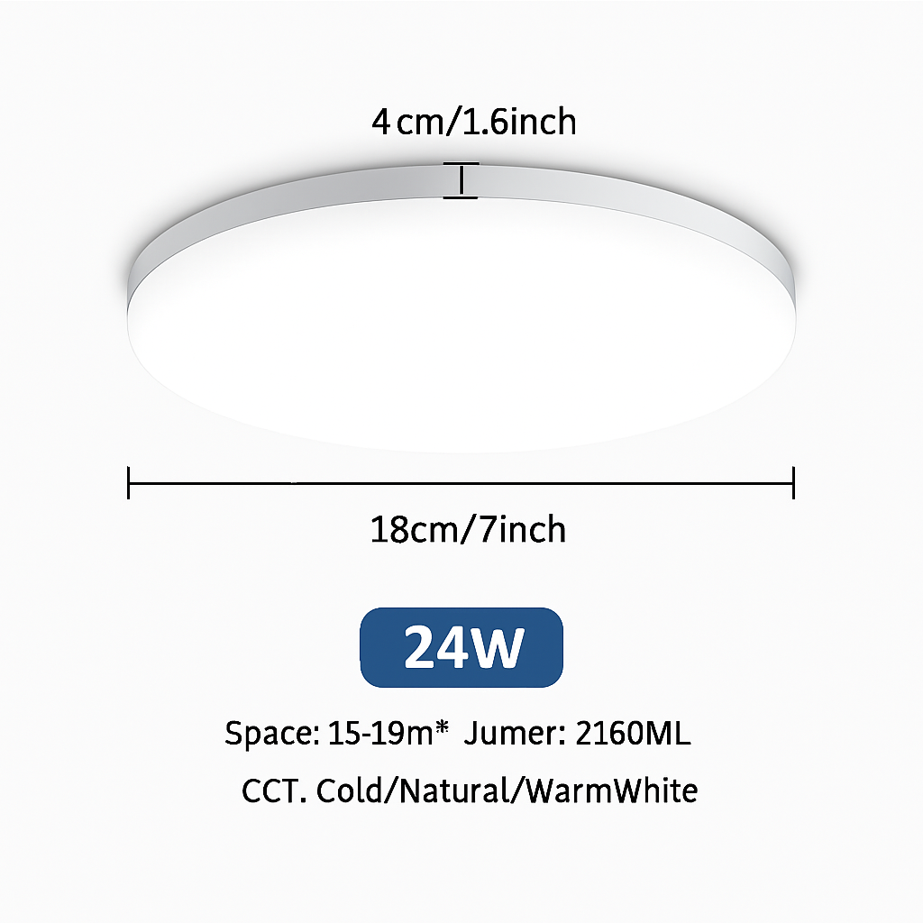 plafonnier led ultra mince rond carré pour lumières