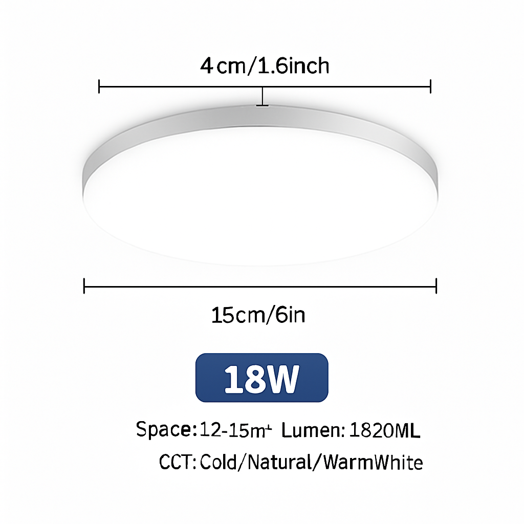 plafonnier led ultra mince rond carré pour lumières