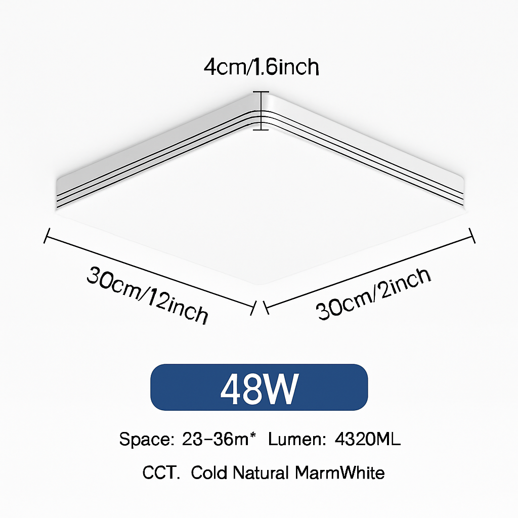 plafonnier led ultra mince rond carré pour lumières