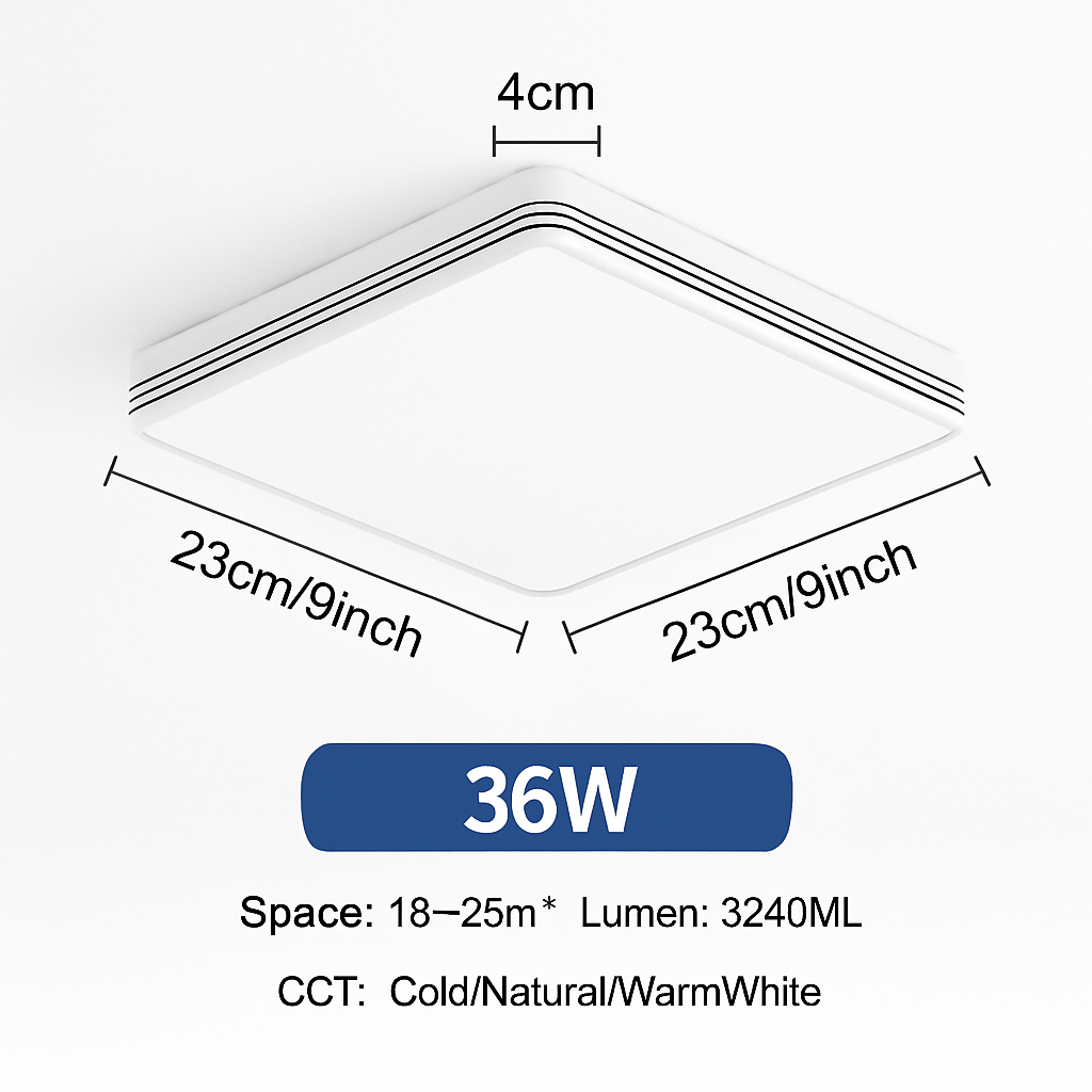 plafonnier led ultra mince rond carré pour lumières