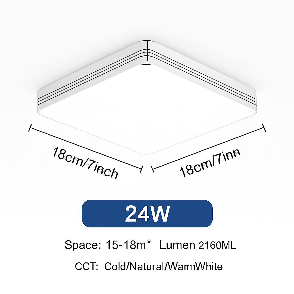 plafonnier led ultra mince rond carré pour lumières