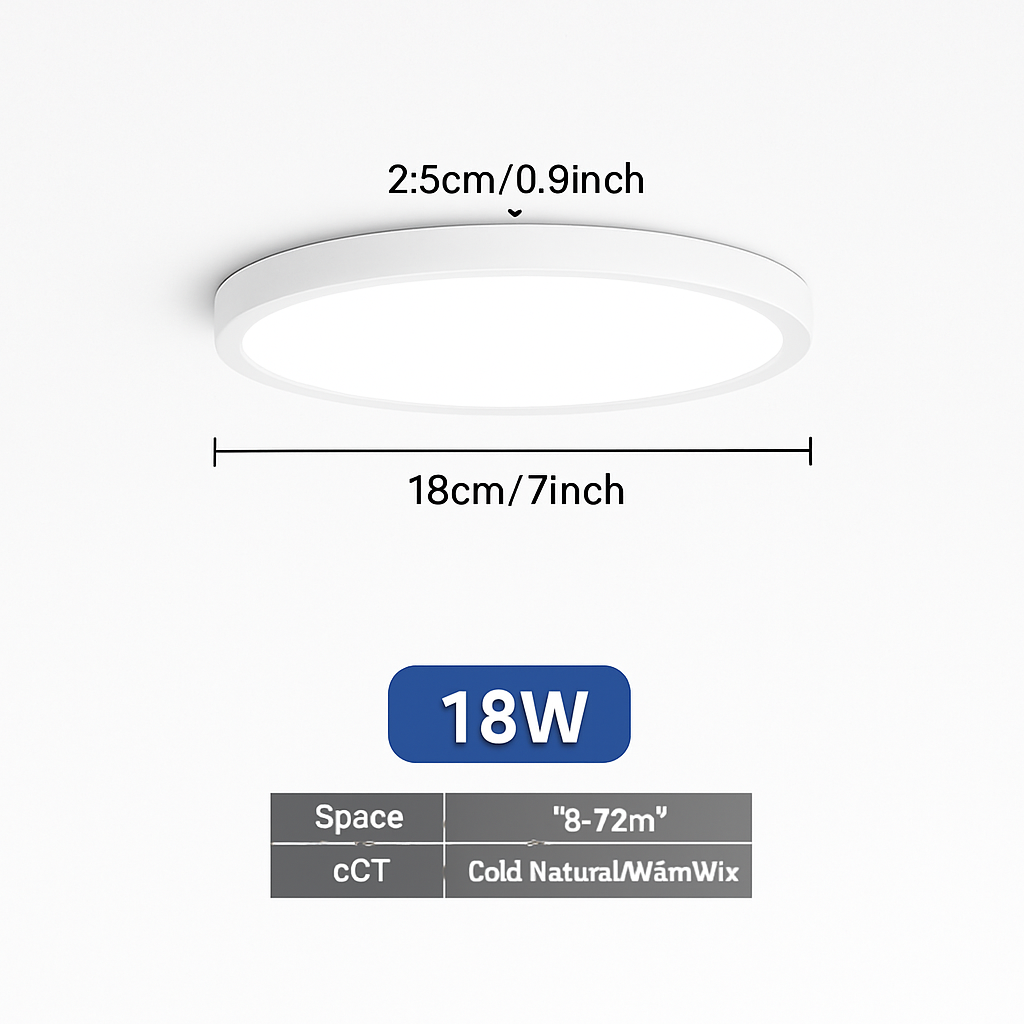 plafonnier led ultra mince rond carré pour lumières