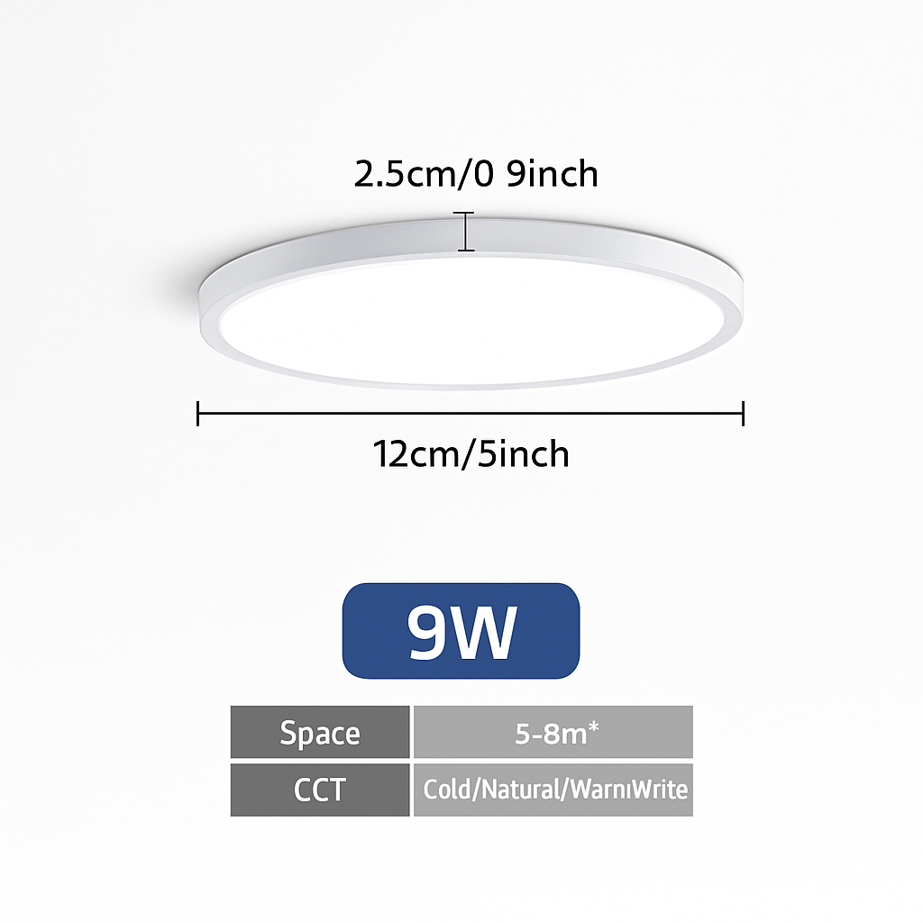 plafonnier led ultra mince rond carré pour lumières