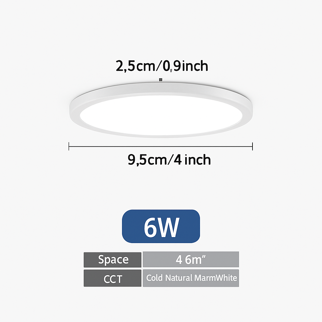 plafonnier led ultra mince rond carré pour lumières