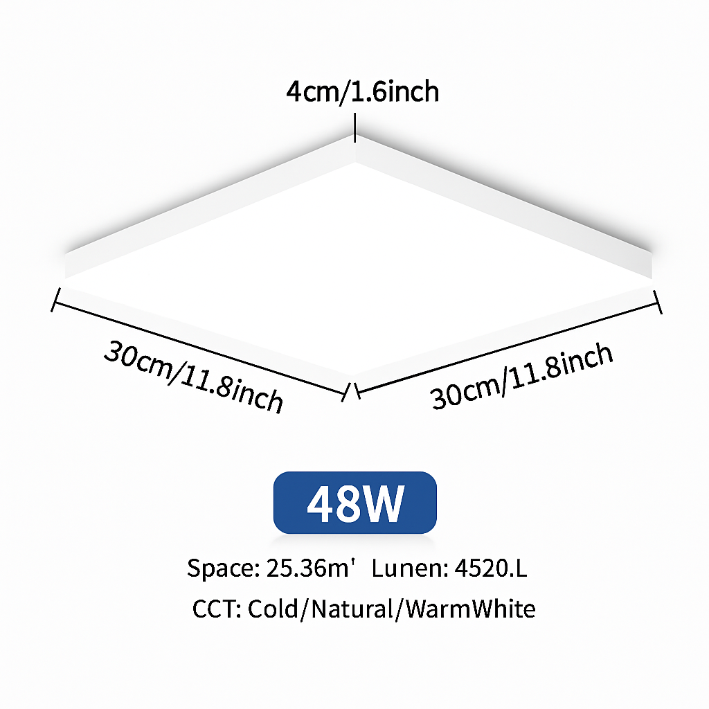 plafonnier led ultra mince rond carré pour lumières