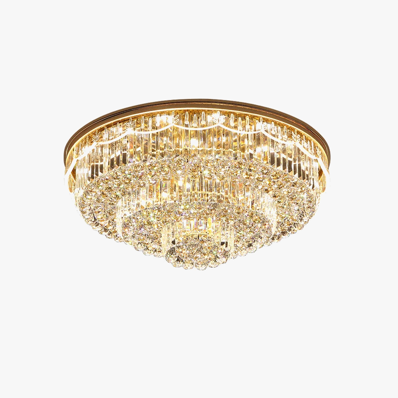 plafonnier led variable en cristal et acier inoxydable pour intérieur moderne
