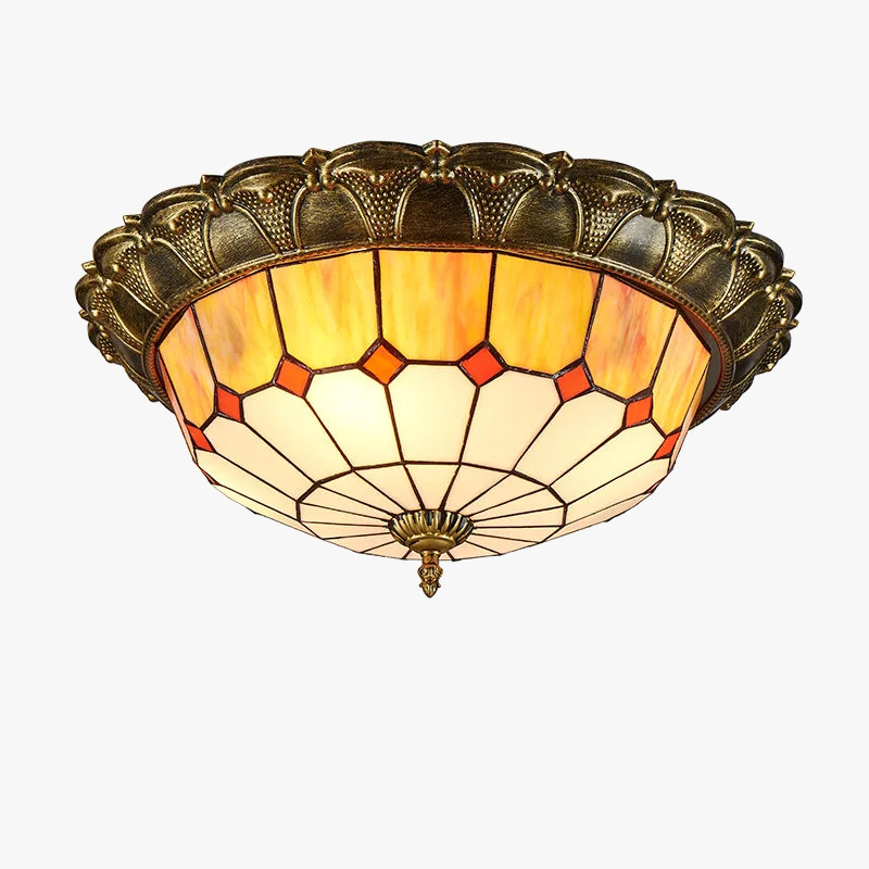 plafonnier led vitrail classique pour éclairage intérieur décoratif