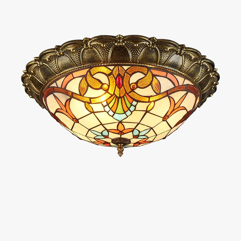plafonnier led vitrail classique pour éclairage intérieur décoratif