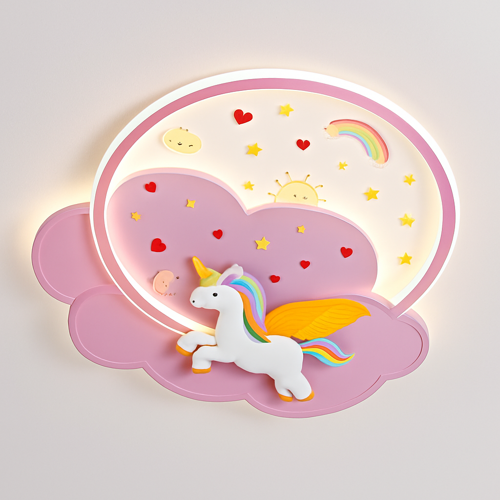 plafonnier licorne créatif pour décoration de chambre enfant