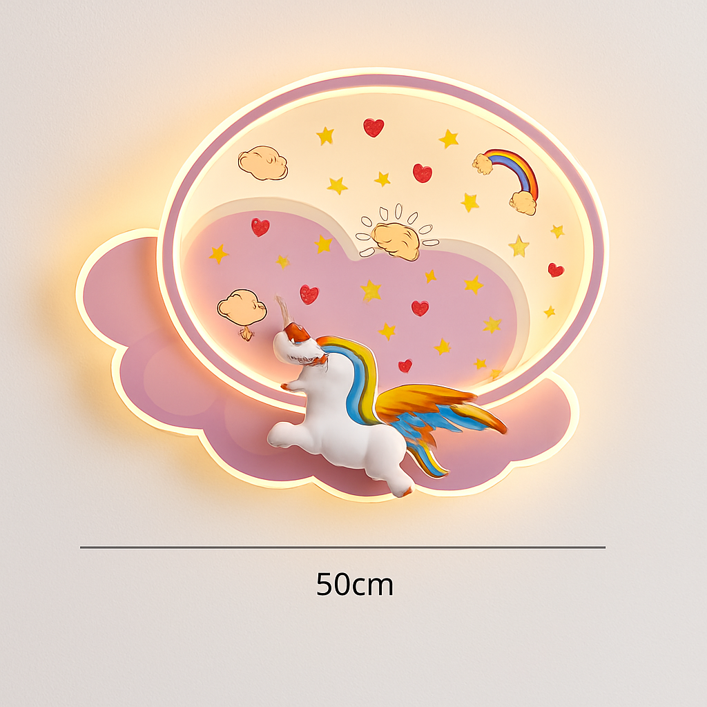 plafonnier licorne créatif pour décoration de chambre enfant