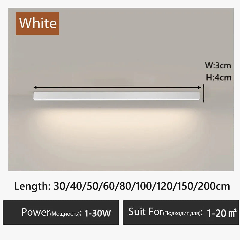 plafonnier linéaire à led moderne style simple pour intérieur